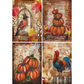 "Fall Mixed Media Scenes 4 Pack" decoupage rice paper by Decoupage Queen. Available at Milton's Daughter.