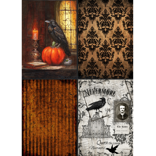 "Gothic 4 Pack" decoupage rice paper by Decoupage Queen. Available at Milton's Daughter.