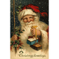 "Holly Santa Xmas Greetings" decoupage paper by Monahan Papers. Available at Milton's Daughter.