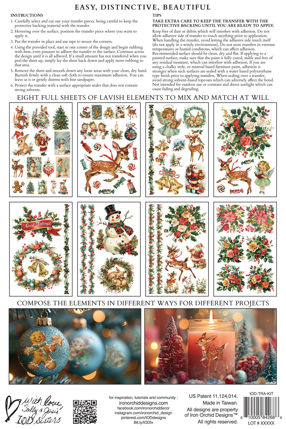 "Kitschy Christmas" IOD transfer by Iron Orchid Designs. Back Cover. Available at Milton's Daughter.