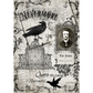 "Nevermore" decoupage rice paper by Decoupage Queen. Available at Milton's Daughter.