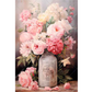 "Pink Flowers In A Mason jar" decoupage rice paper by Paper Designs.  Available at Milton's Daughter.