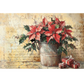 "Poinsettias In A Metal Vase" decoupage rice paper by Paper Designs. Available at Milton's Daughter.