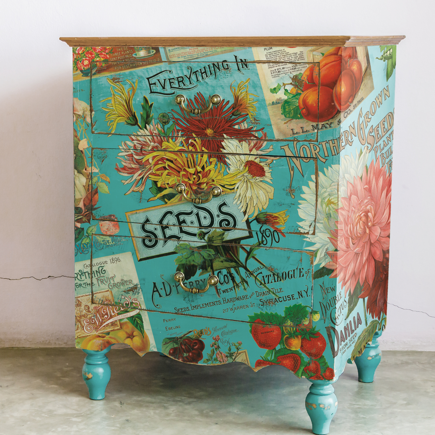 "Seed Catalogue" IOD Transfer by Iron Orchid Designs. Project example 1. Available at Milton's Daughter.