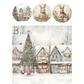 "Snowy Village Houses" decoupage rice paper by AB Studio. Available at Milton's Daughter.