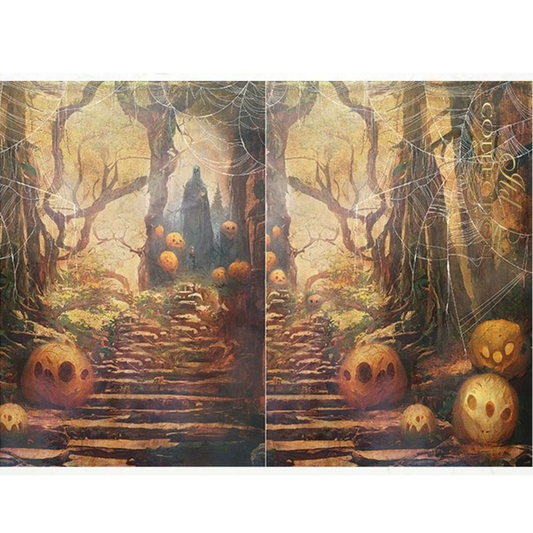 "Spooky Forest" decoupge rice paper by ITD Collection. Available at Milton's Daughter.