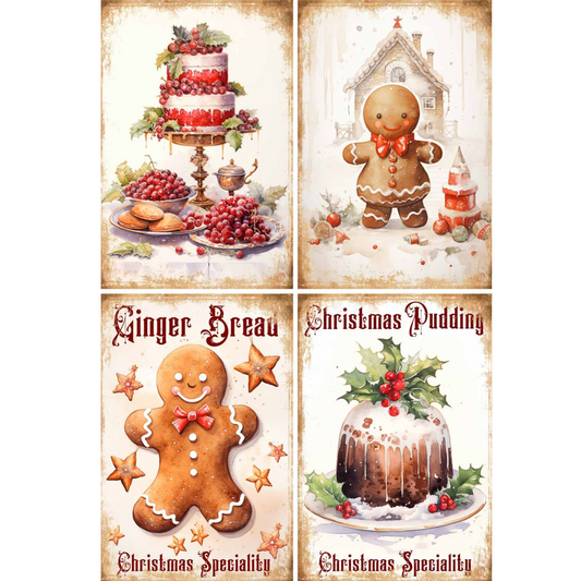 "Sweet Christmas Treats 4 Pack" decoupage rice paper by Paper Designs. Available at Milton's Daughter.
