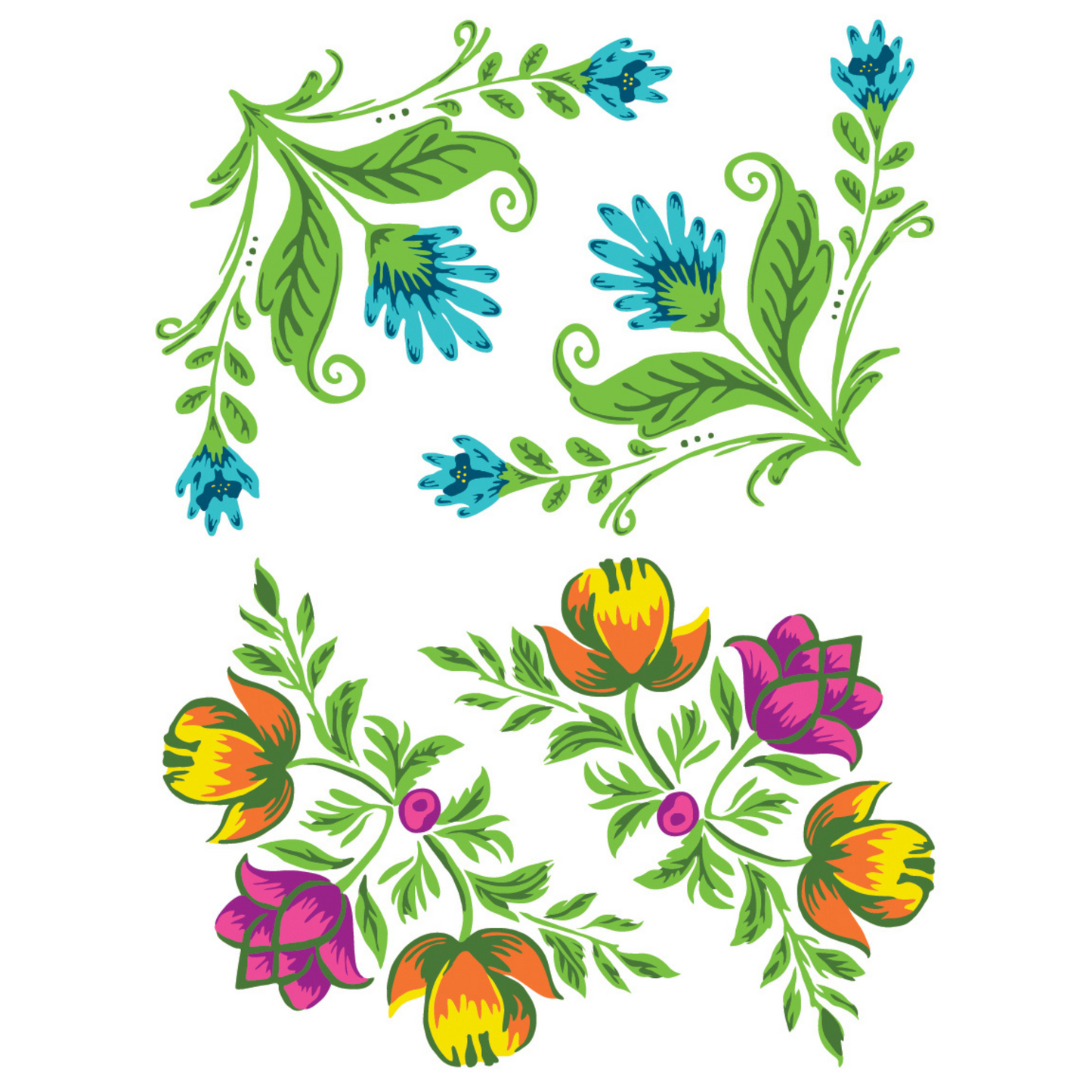 "Vida Flora" IOD Paint Inlay designed by Debi Beard from DIY Paint. Available at Milton's Daughter. Page 8 of 8.