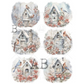 "Winter BIrdhouses" decoupage rice paper by AB Studio. Available at Milton's Daughter.