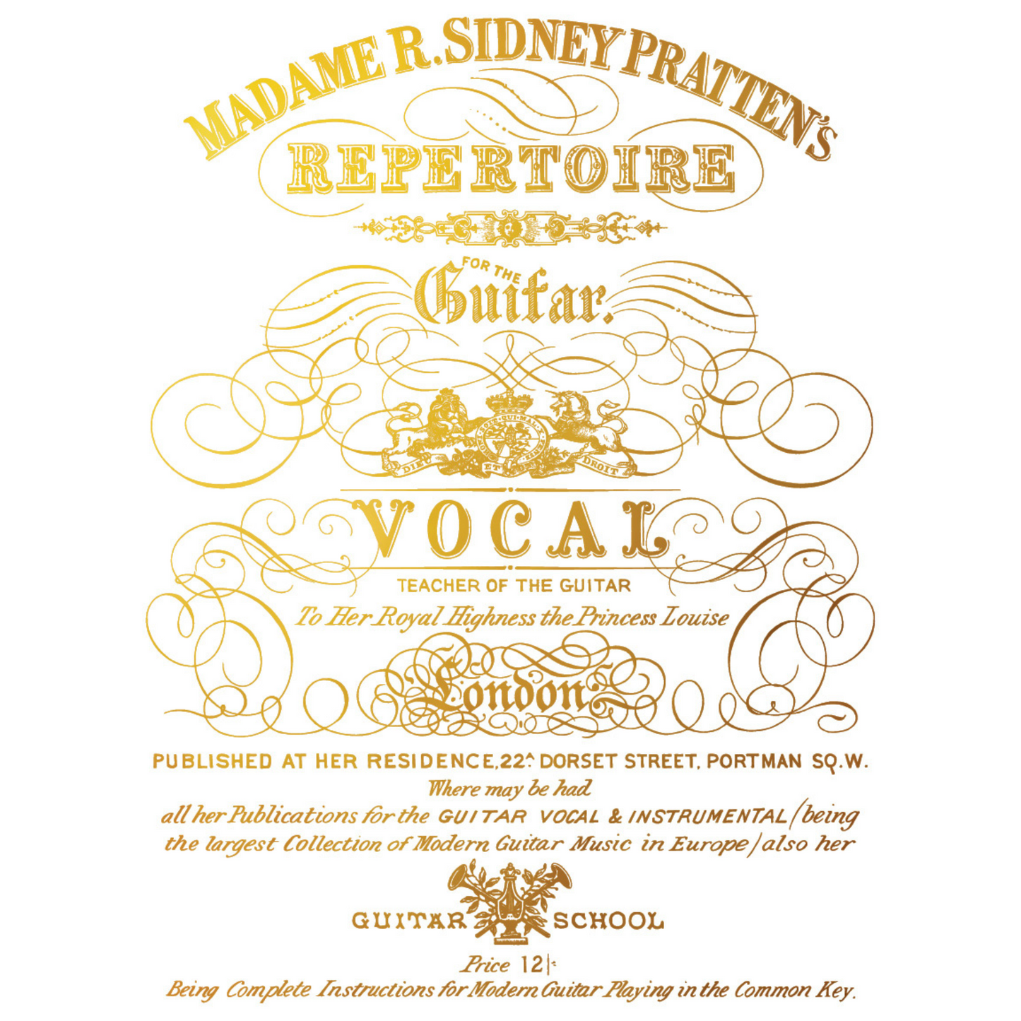 "Curated Signage" IOD Foil Transfer by Iron Orchid Designs. Gilded transfer pad contains four 12" x 16 sheets. Available at Milton's Daughter. "Repertoire" depicted.