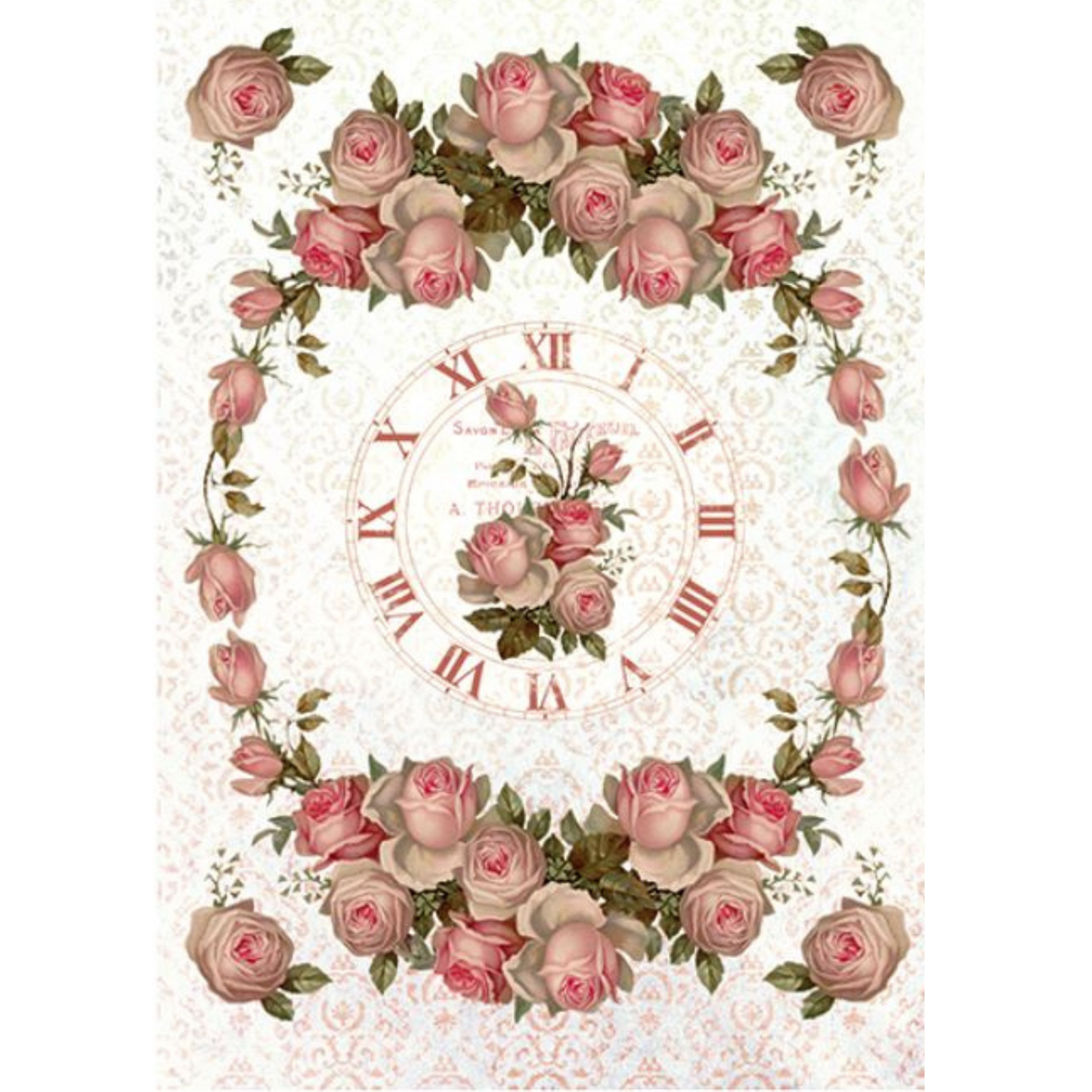 Rose Frame by Calambour. Decoupage Rice Papers imported from Italy by Decoupage Queen and available at Milton's Daughter.