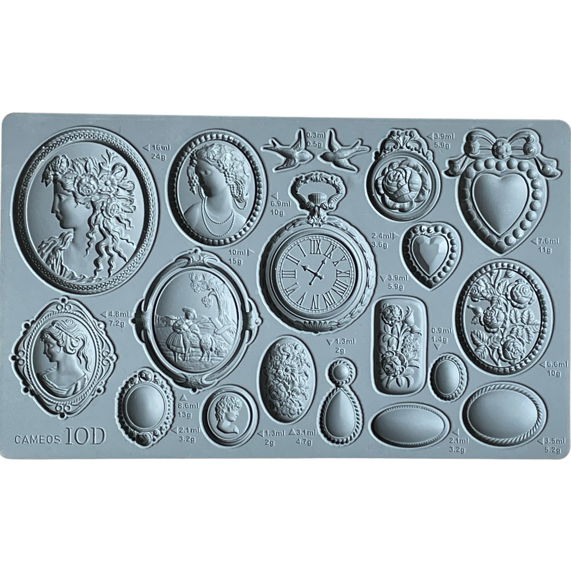 IOD Cameos Mold by Iron Orchid Designs available at Milton's Daughter