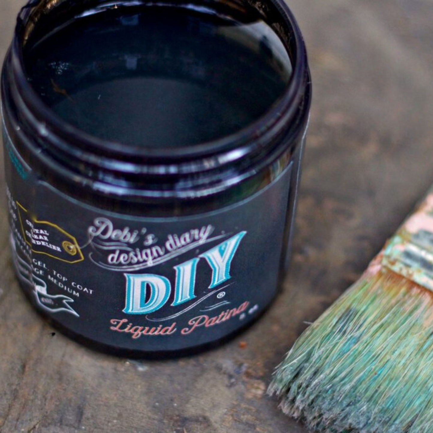 Dark & Decrepit Liquid Patina by Debi's Design Diary DIY Paint available at Milton's Daughter