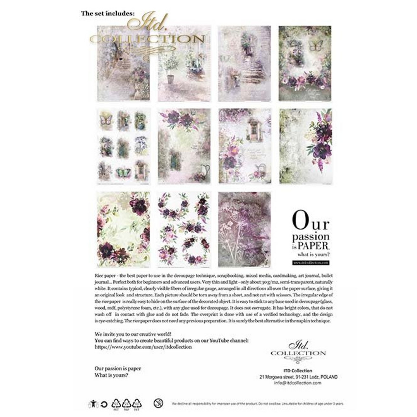 Garden of Dreams - Decoupage Rice Paper Set