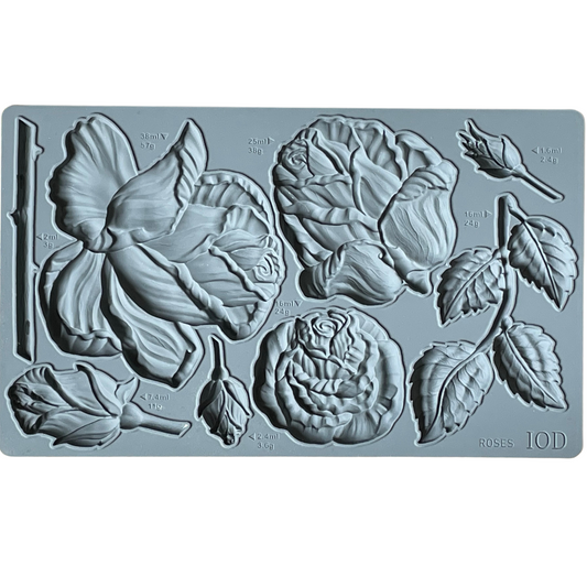 IOD Silicone Mould "Heirloom Roses" by Iron Orchid Designs available at Milton's Daughter