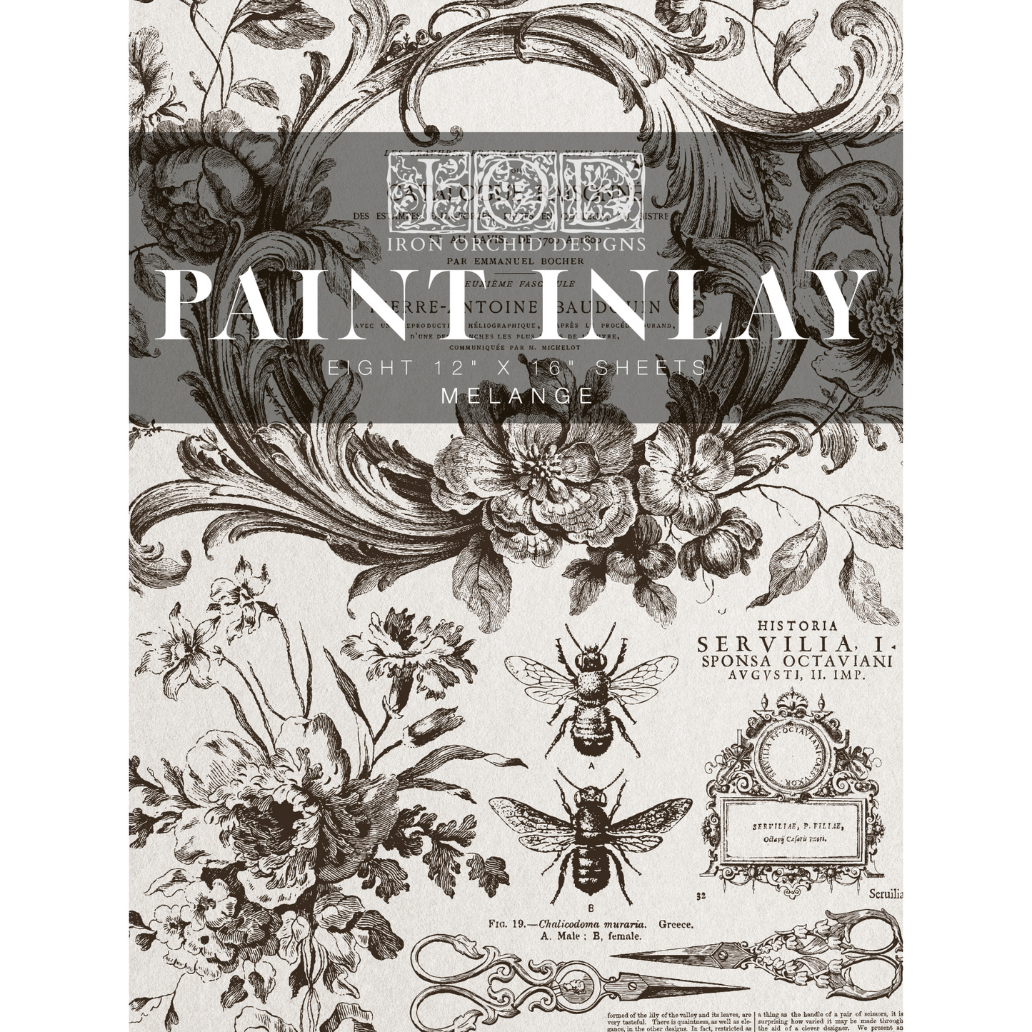 "Melange" IOD Paint Inlay by Iron Orchid Designs available at Milton's Daughter. Front cover.