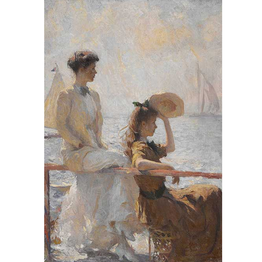 "Summer Day" by Frank Weston Benson circa 1911. Reproduction print on decoupage rice paper available at Milton's Daughter.